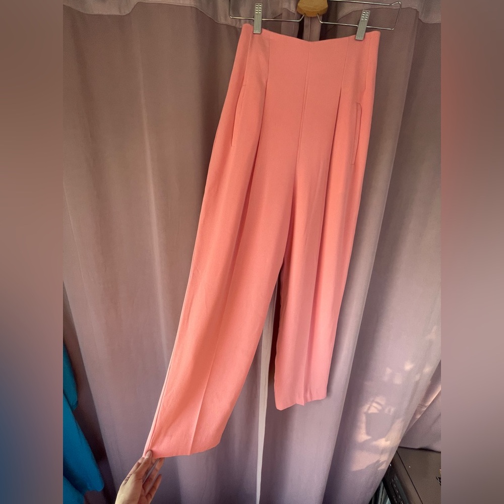 Women's Pink High-Waist Pants